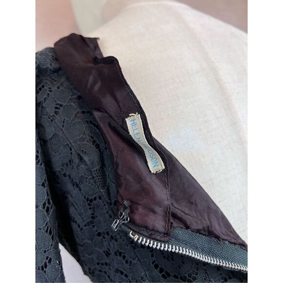Vintage 1950s Black Lace Dress - Wounded - Picture 9 of 13
